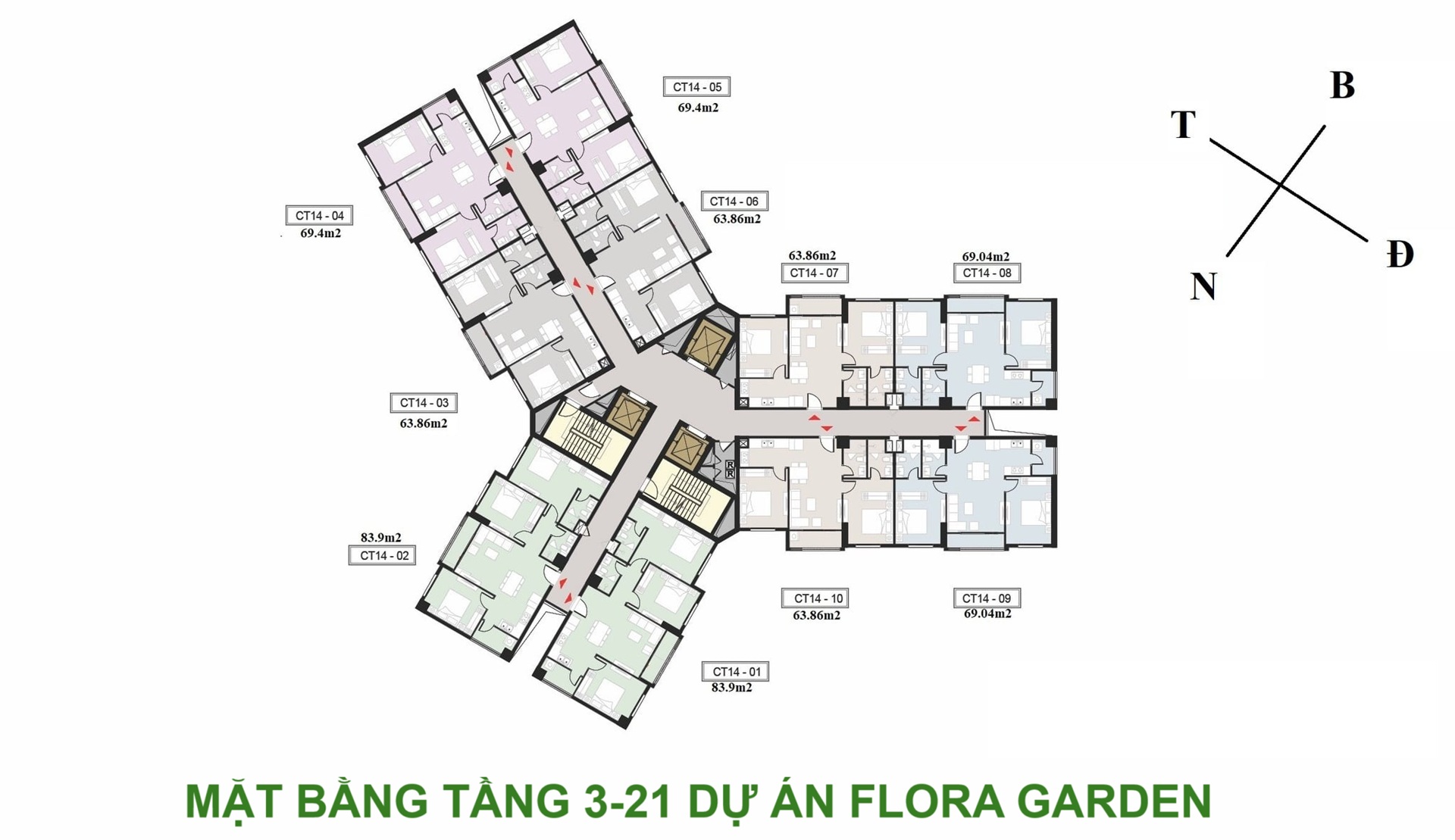 mặt bằng dự án viha flora garden tứ hiệp thanh trì