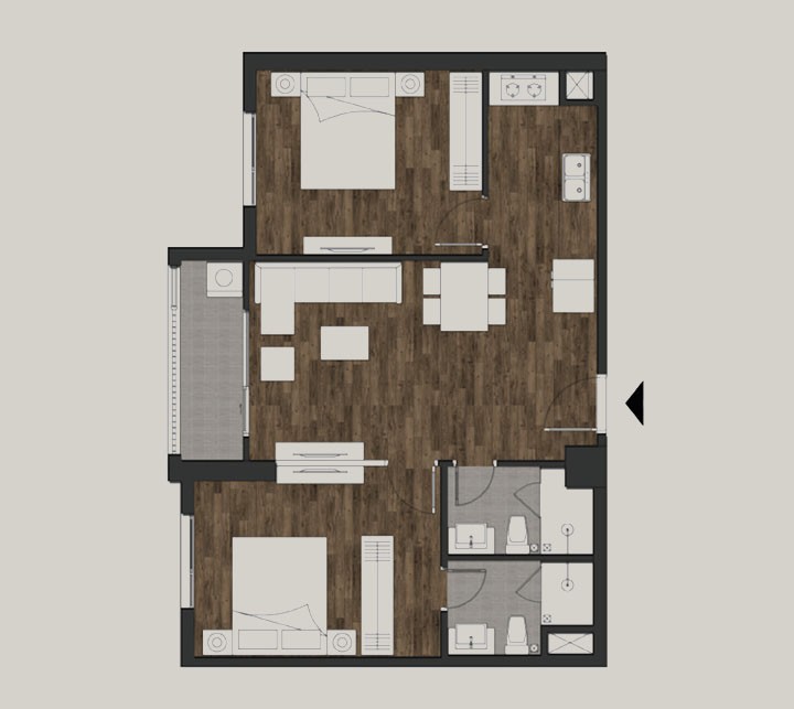 thiết kế căn hộ flora garden tứ hiệp thanh trì