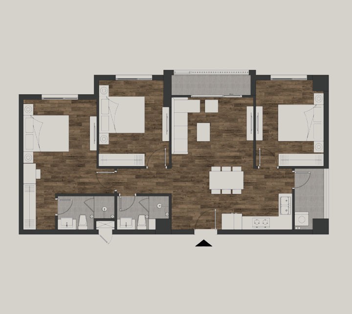 thiết kế căn hộ flora garden tứ hiệp thanh trì