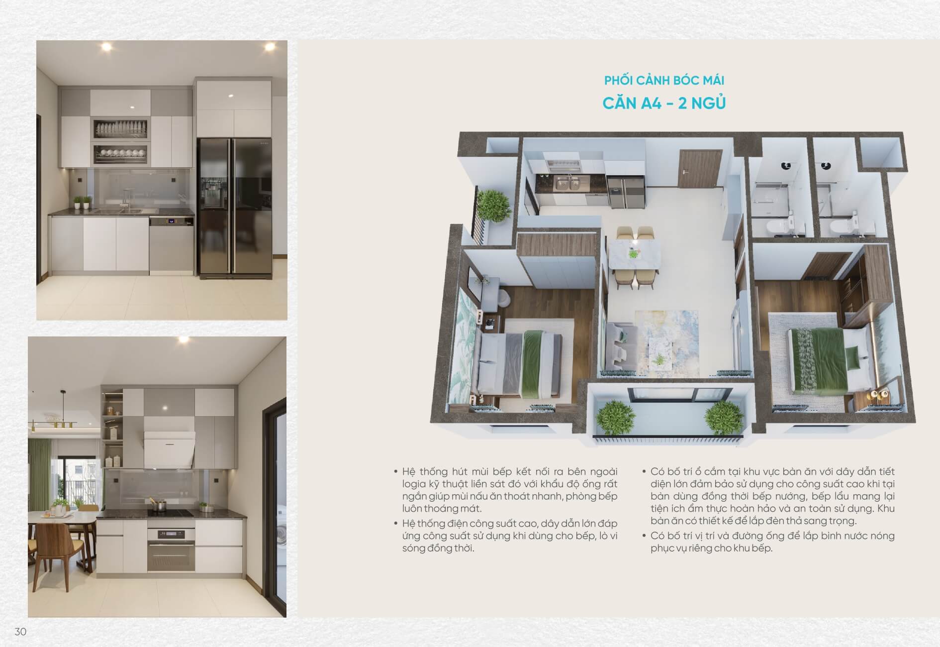 thiết kế căn hộ 2 phòng ngủ viha flora tứ hiệp yên sở